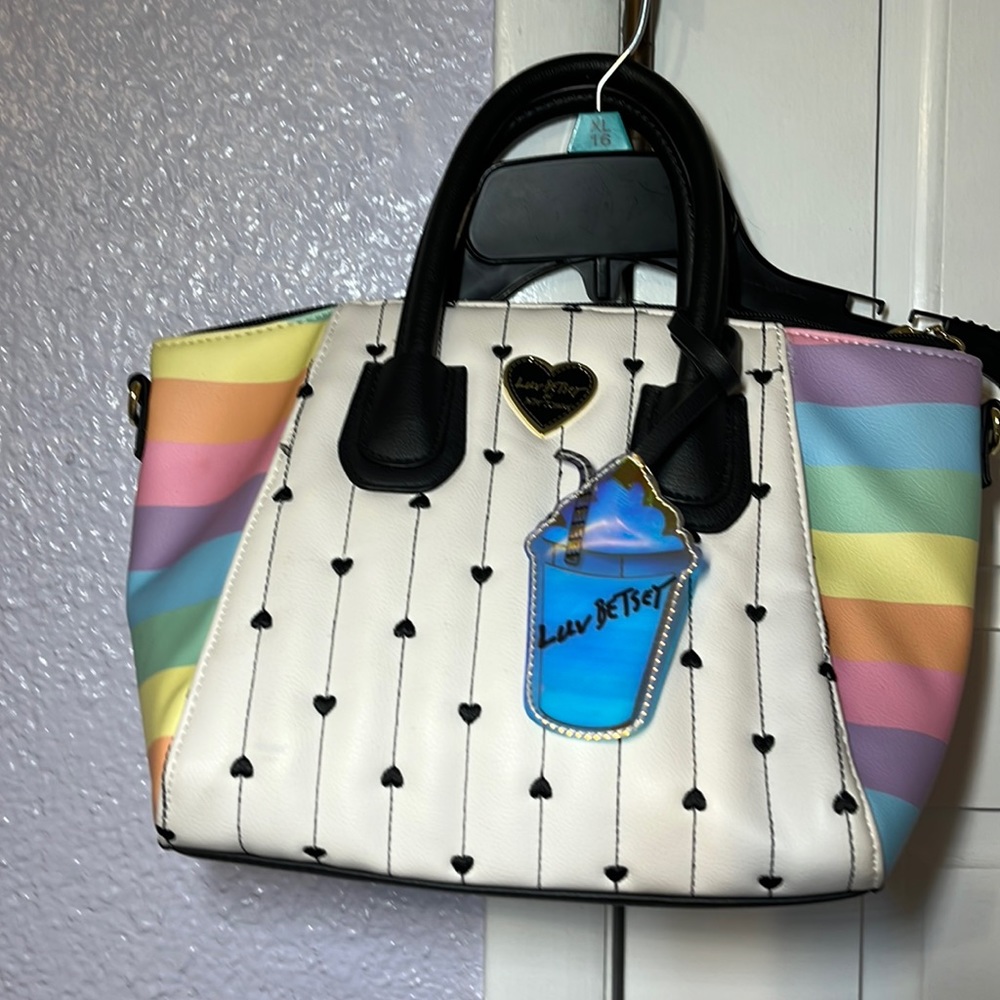 Betsey Johnson Crossbody Rainbow Milkshake Handbag EXCELLENT CONDITION